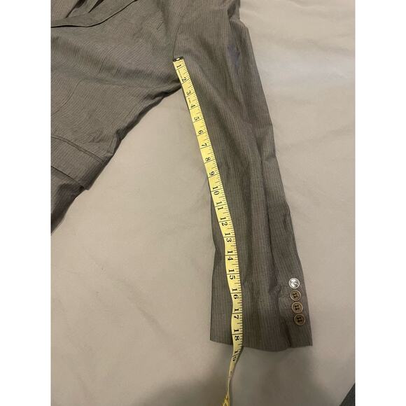 Ikks- pin Stripe Blazer / size 38R / Gray - Picture 5 of 11